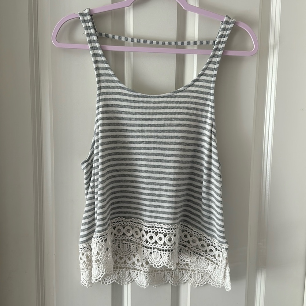 Other Follow Striped Open Back Flowy Summer Top